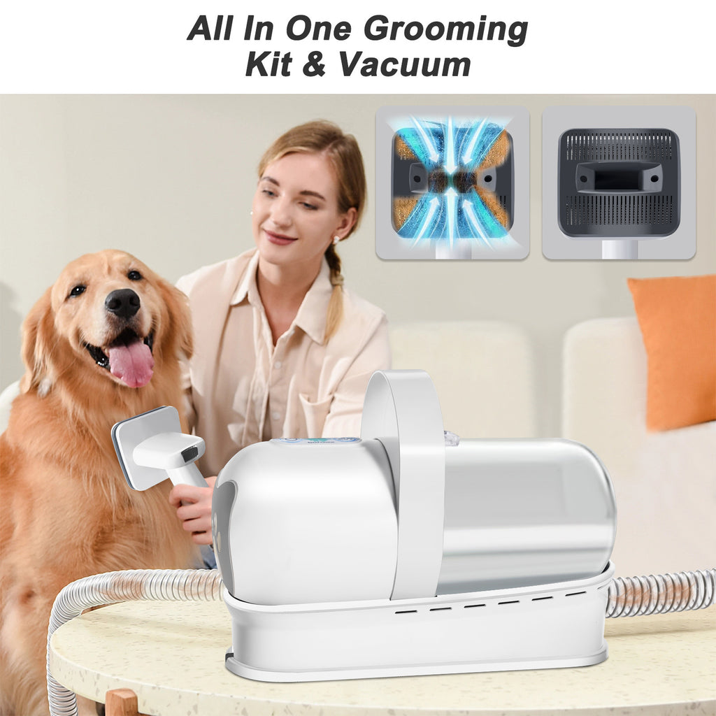 Professional 7-in-1 Pet Grooming Vacuum Kit - 11000Pa High Suction & Quiet Design
