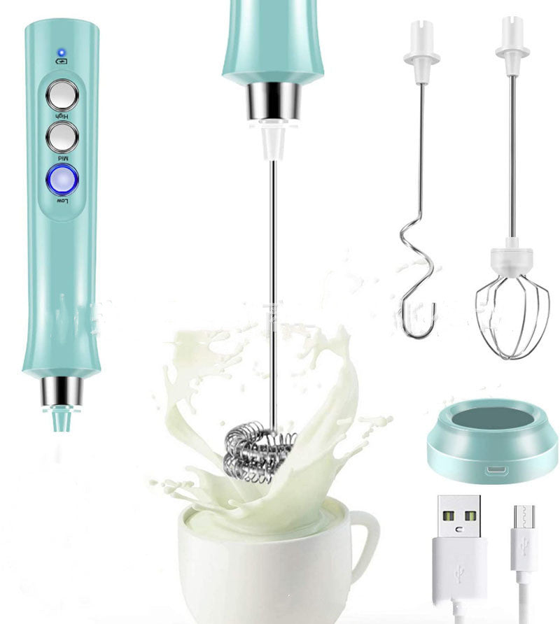 Rechargeable Electric Milk Frother Mixer