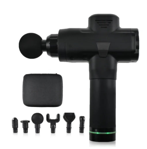 Professional Deep Tissue Massage Gun - 30 Speeds with 6 Interchangeable Heads