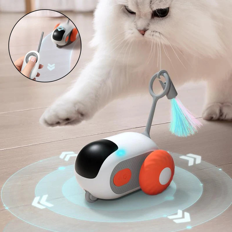 Smart Interactive Cat Toy Car - Automatic Self-moving Remote Control