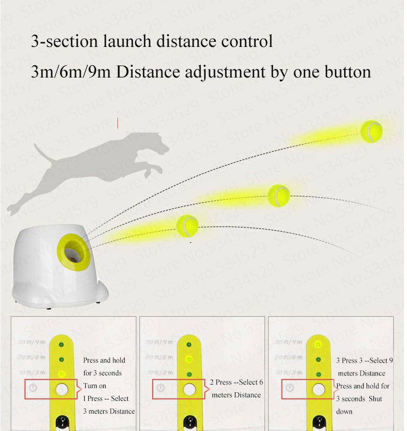 Interactive Dog Ball Launcher - Automatic Pet Tennis Ball Thrower