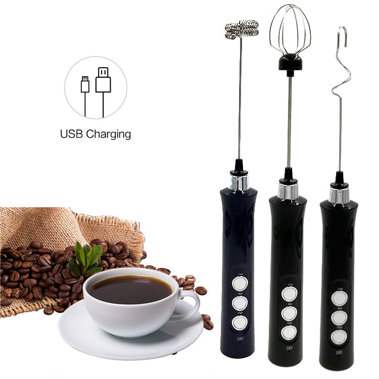 Rechargeable Electric Milk Frother Mixer