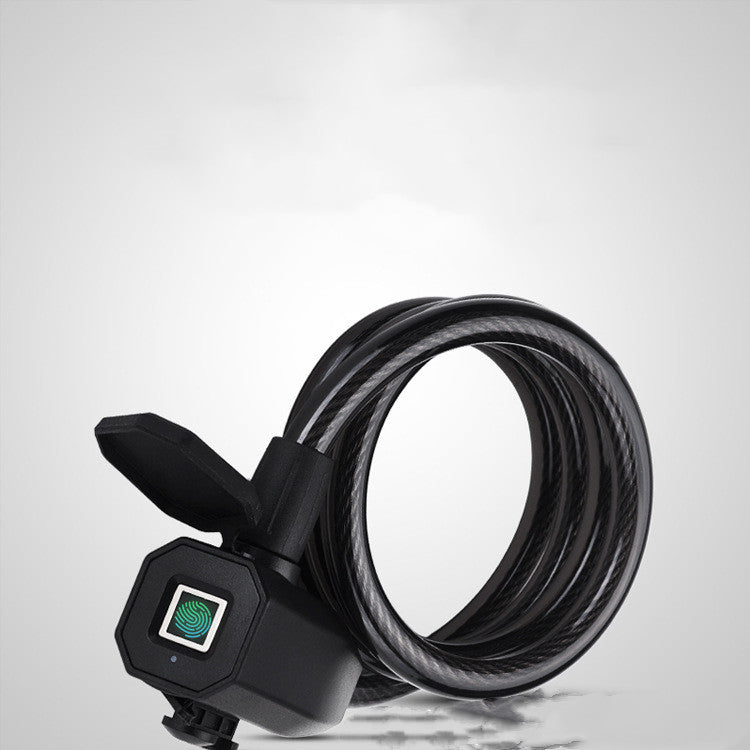 Mountain Bike Stainless Steel Fingerprint Lock, Anti-theft, Waterproof, Integrated Fingerprint Lock