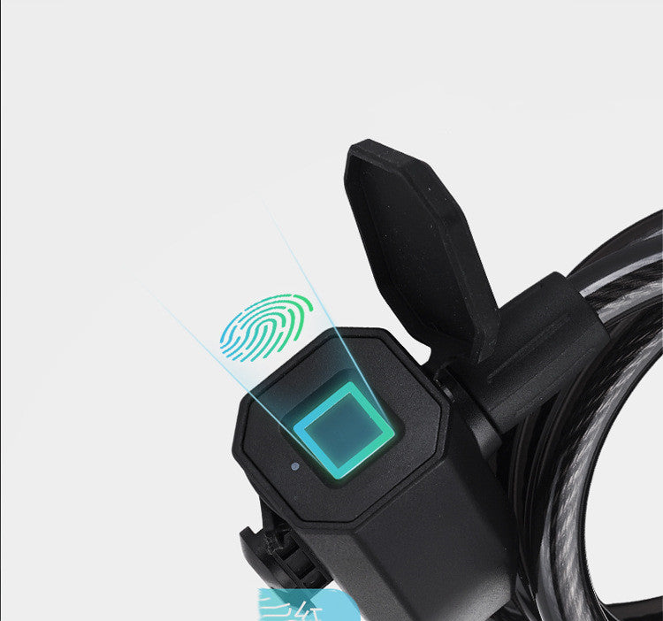 Mountain Bike Stainless Steel Fingerprint Lock, Anti-theft, Waterproof, Integrated Fingerprint Lock