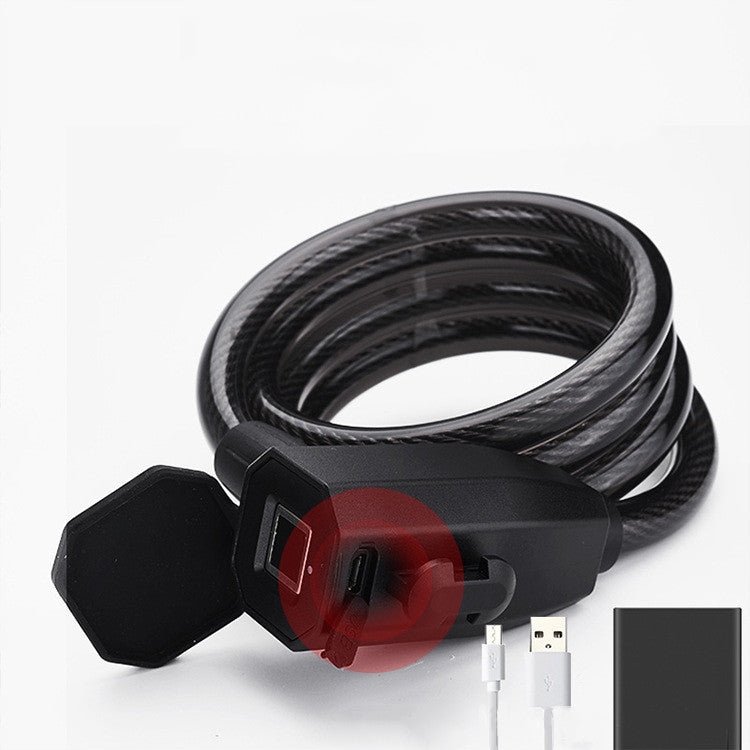Mountain Bike Stainless Steel Fingerprint Lock, Anti-theft, Waterproof, Integrated Fingerprint Lock