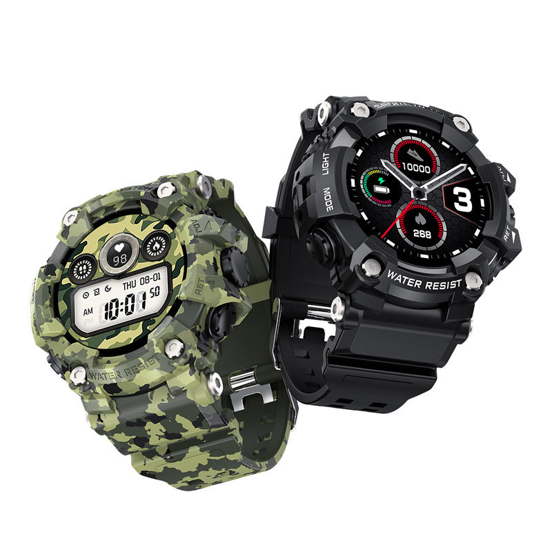 T6 Tactical Rugged Smart Watch - IP68 Waterproof & Bluetooth Call