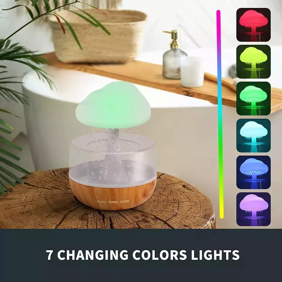 New Design Raining Cloud Humidifier 400 ML Colorful Cloud Humidifier With Water Drop For Christmas Gift