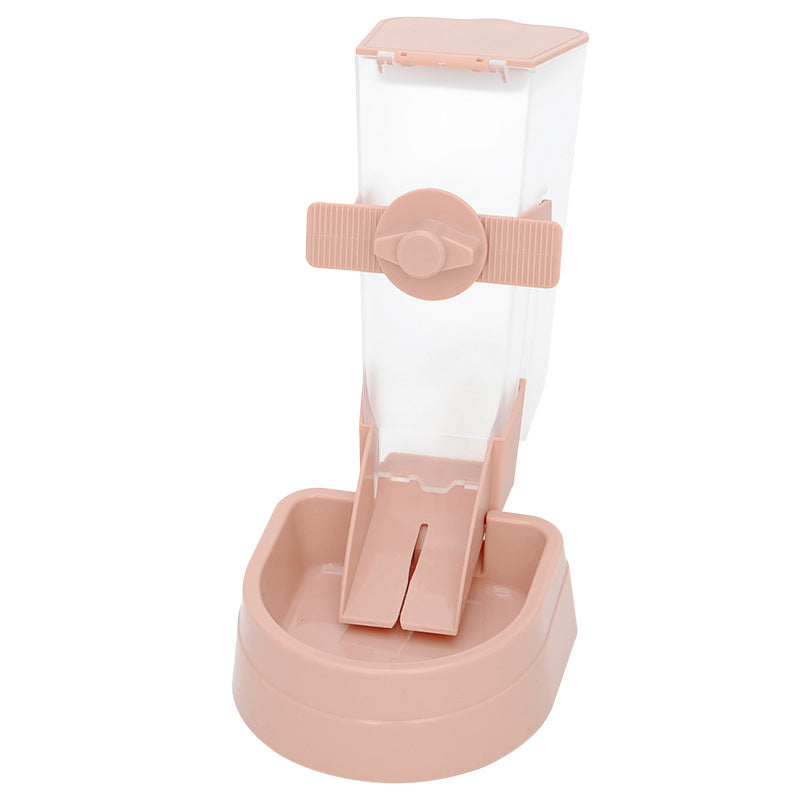 Minimalist Space-Saving Hanging Automatic Pet Feeder - Cage Mounted