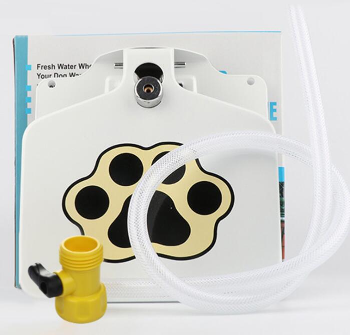 Outdoor Automatic Dog Pet Water Fountain - Durable Step-On Paw Design