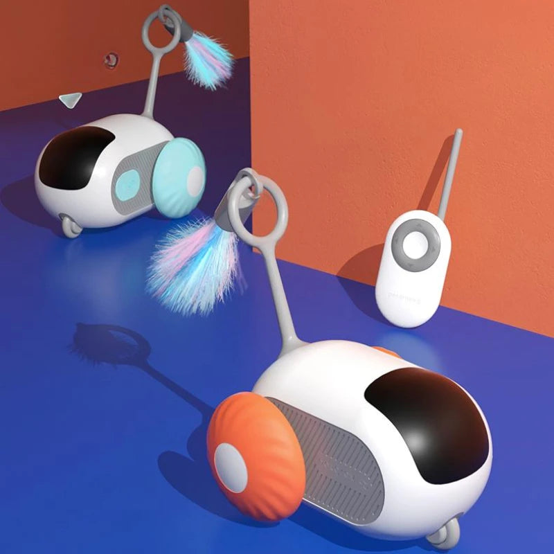 Smart Interactive Cat Toy Car - Automatic Self-moving Remote Control