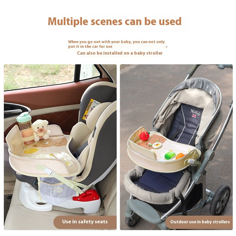 Children's Car Seat Multi-function Storage Car Waterproof Tray
