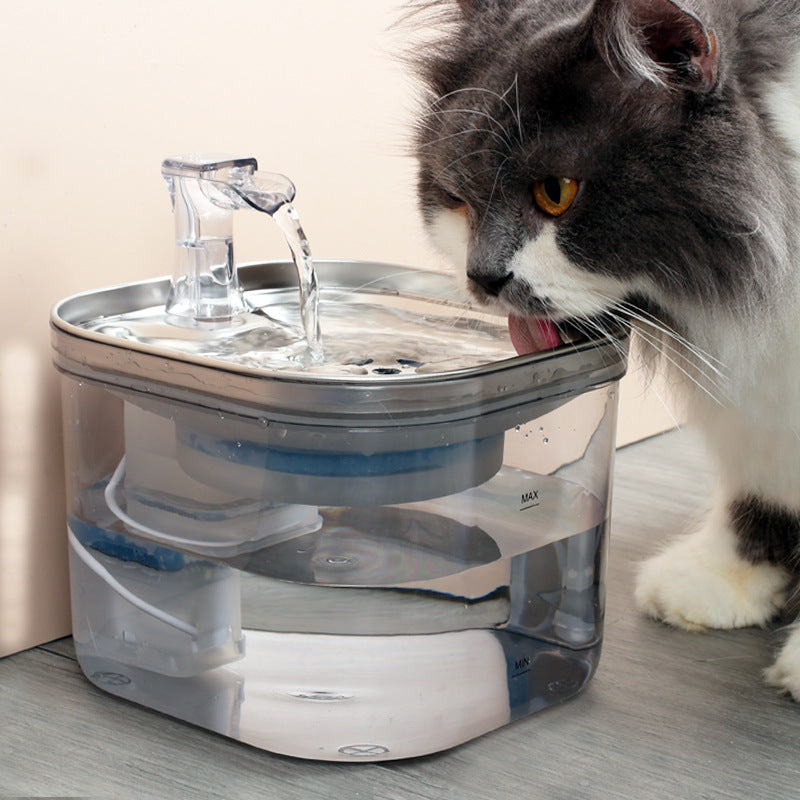 Stainless Steel Smart Pet Water Fountain - 3.2L Automatic Circulation Filter