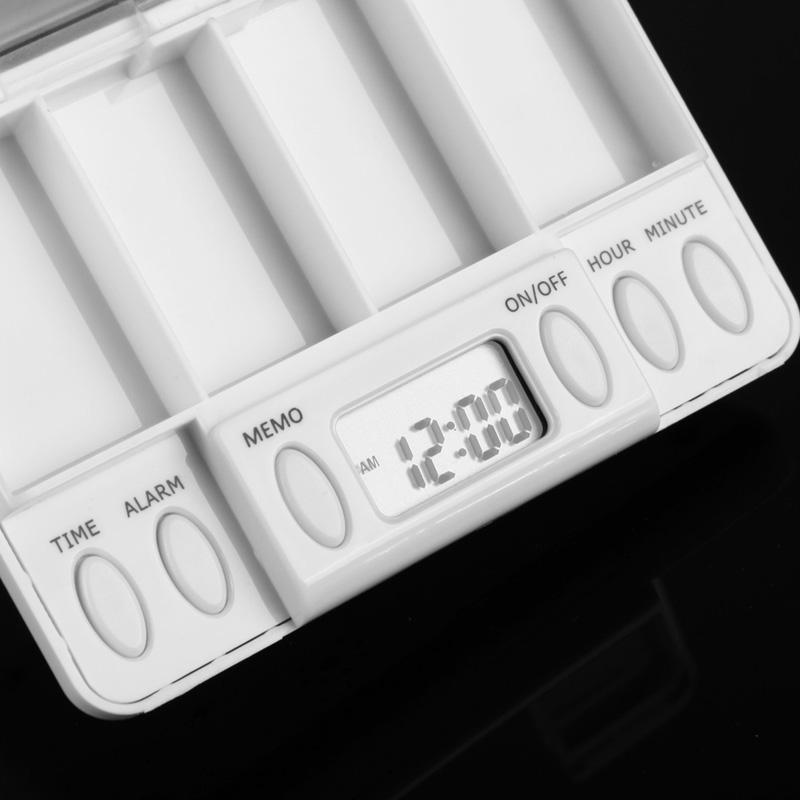 Smart Bluetooth Pill Box Reminder - App Sync & Alarm Notification