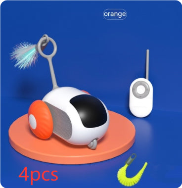 Smart Interactive Cat Toy Car - Automatic Self-moving Remote Control
