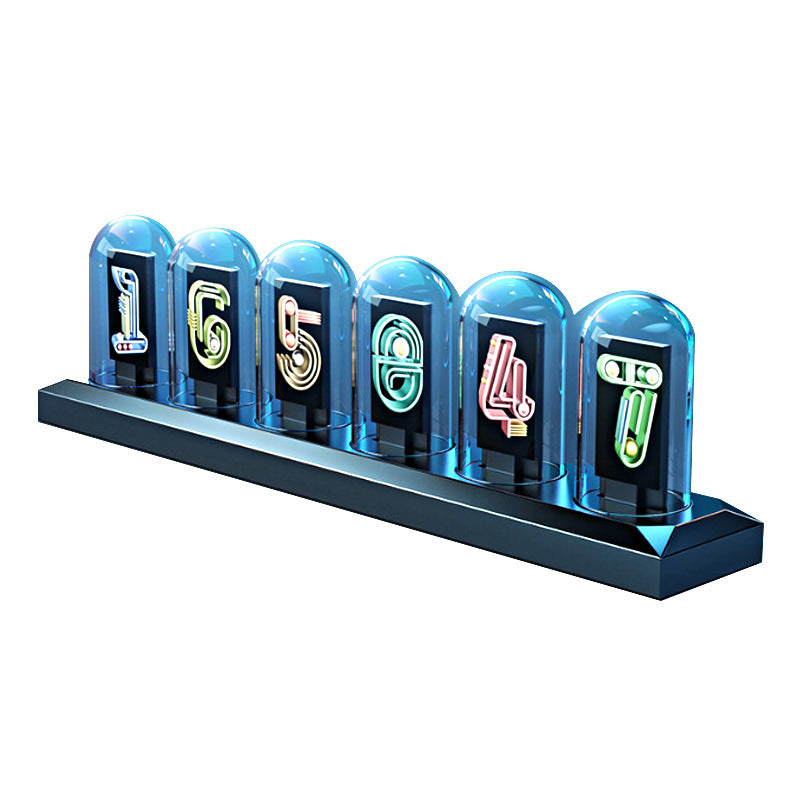Retro RGB Nixie Tube Clock - IPS Digital Desktop Clock with APP Control