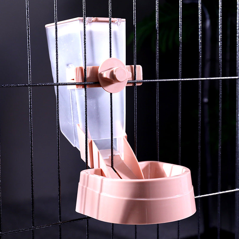Minimalist Space-Saving Hanging Automatic Pet Feeder - Cage Mounted