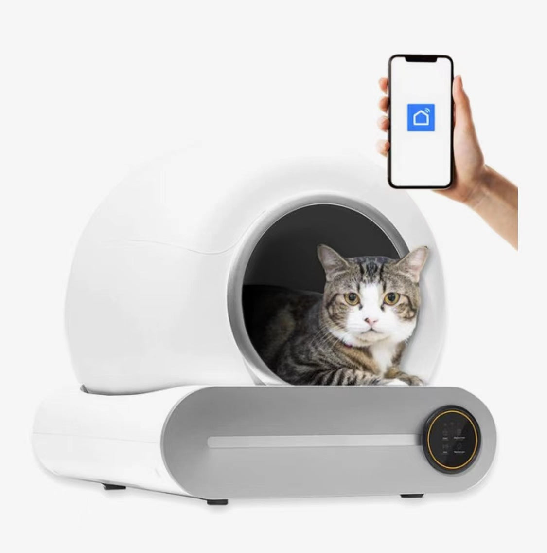65L Smart Self-Cleaning Cat Litter Box - Automatic Security System