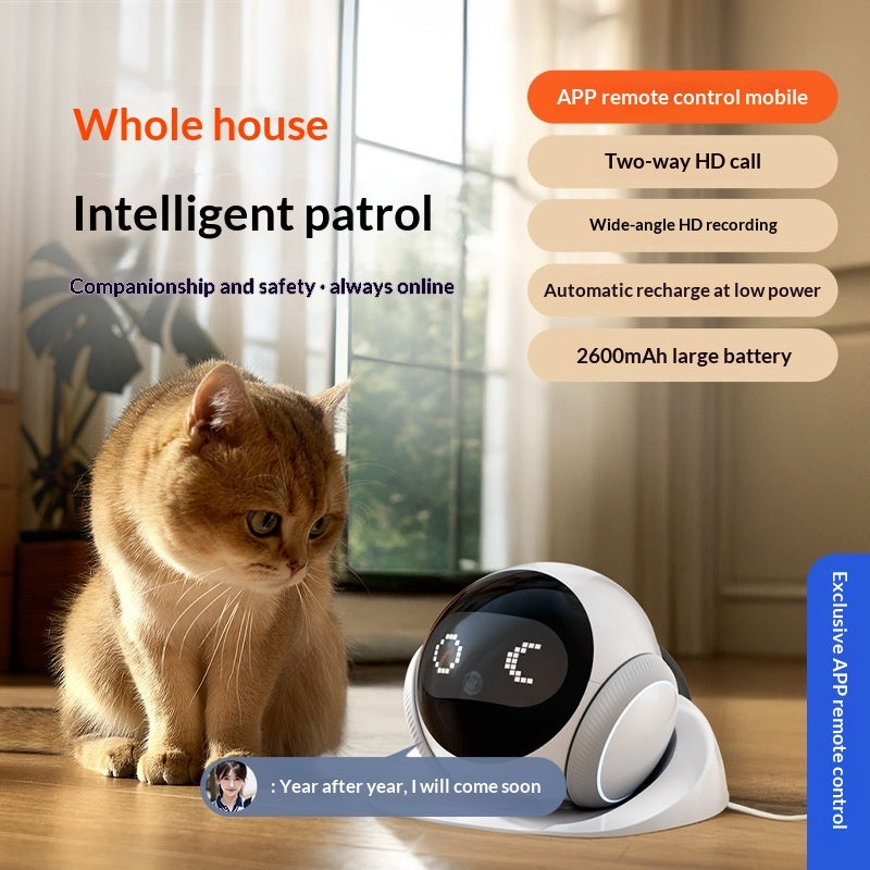 AI Mobile Pet Companion Robot - Interactive Play & 1080P Roving Camera