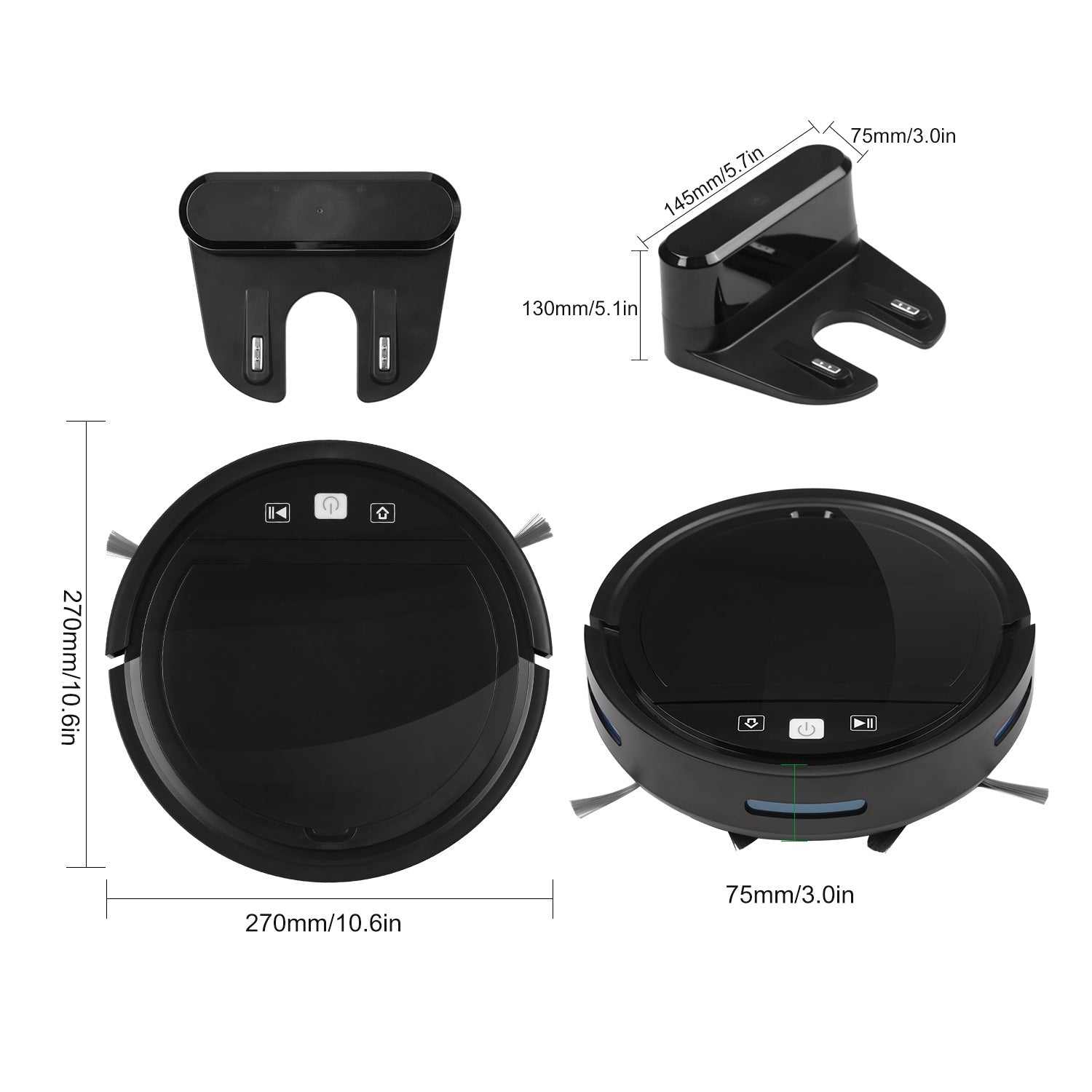 LiDAR Navigation Robotic Vacuum & Mop Combo - Smart App Control