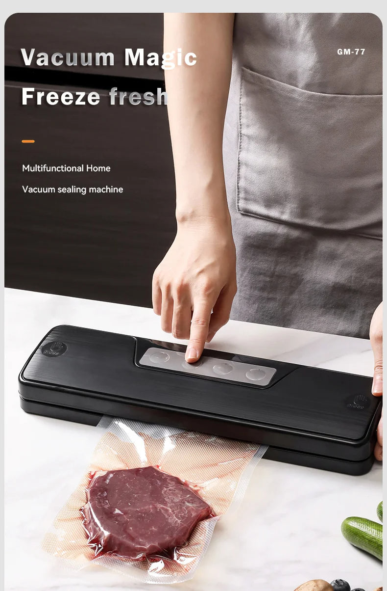 Automatic Vacuum Sealer, Vacuum Packing Machine, Household Food Preservation Bag Sealer, Small-Sized Compression Sealing Machine