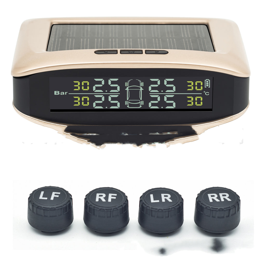Tire Pressure Monitor Multifunctional Wireless Solar