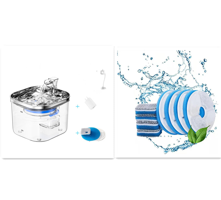 Stainless Steel Smart Pet Water Fountain - 3.2L Automatic Circulation Filter