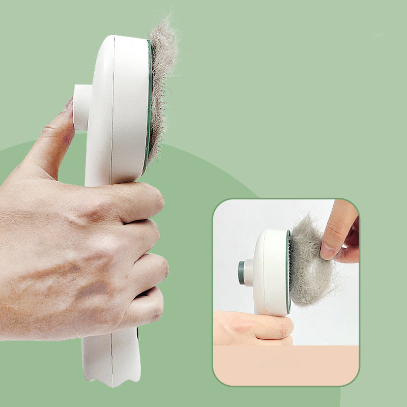 UVC Sterilization & Ion-Infused Pet Grooming Brush - Self-Cleaning Slicker Brush