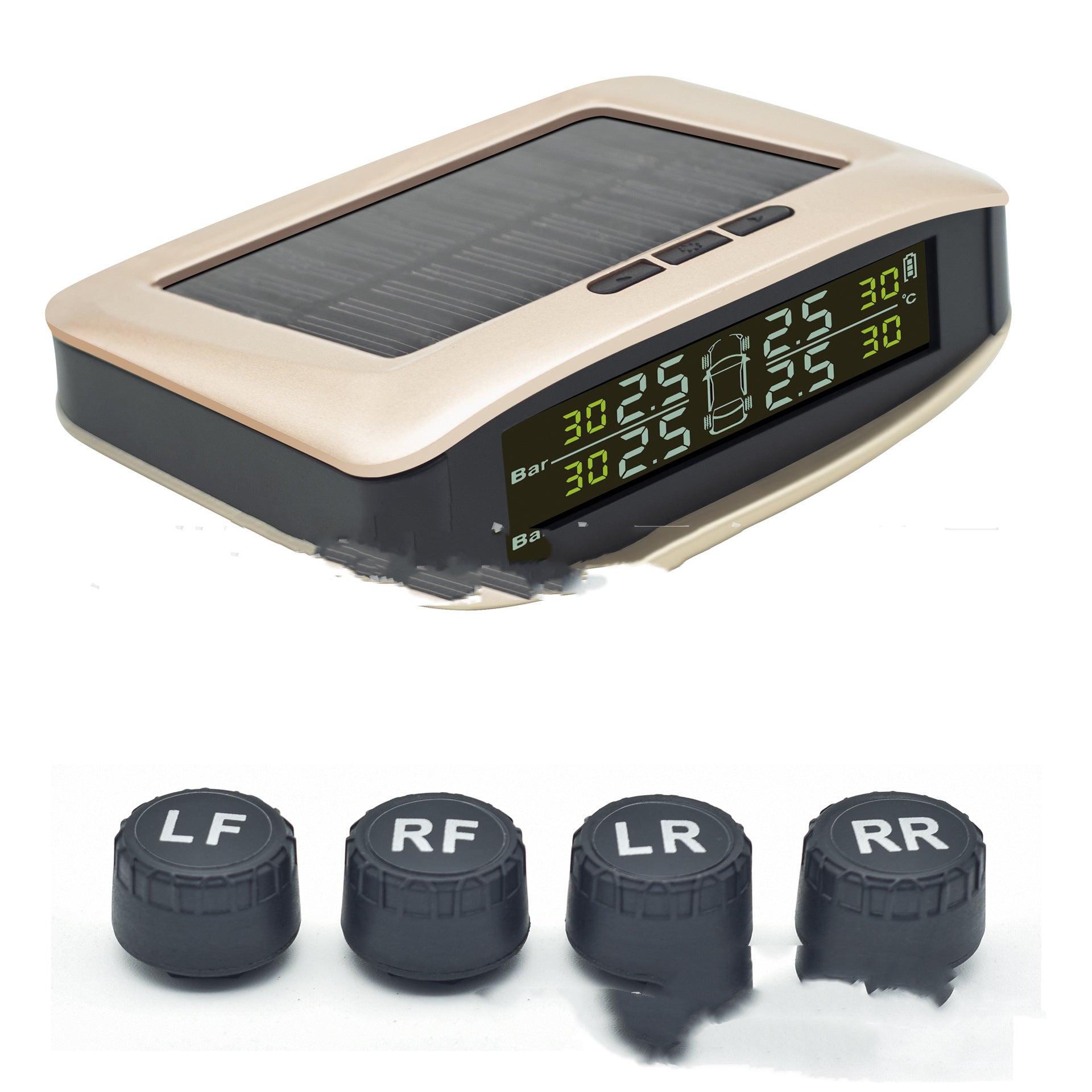 Tire Pressure Monitor Multifunctional Wireless Solar