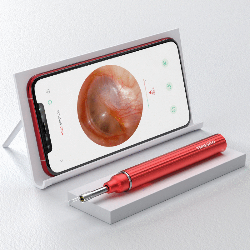 HD WiFi Visual Ear Wax Removal Tool - 3.9mm Smart Otoscope with 6 LED Lights