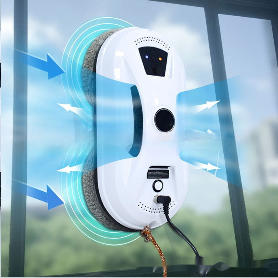 Automatic Window Cleaning Robot - Smart AI Route & Remote Control
