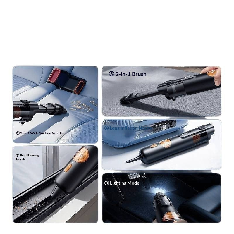 Powerful Cordless Car Vacuum - 14000Pa High Suction & Portable Handheld Design