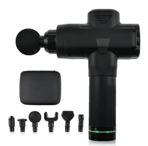 Professional Deep Tissue Massage Gun - 30 Speeds with 6 Interchangeable Heads