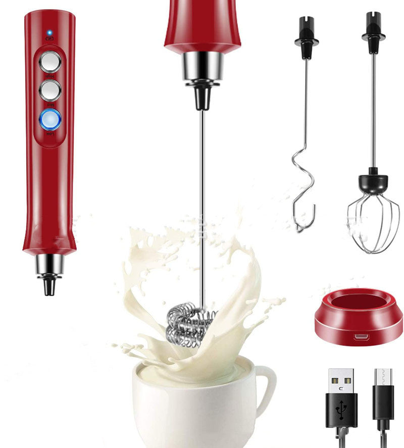 Rechargeable Electric Milk Frother Mixer