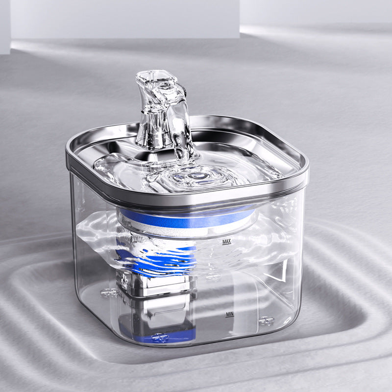 Stainless Steel Smart Pet Water Fountain - 3.2L Automatic Circulation Filter