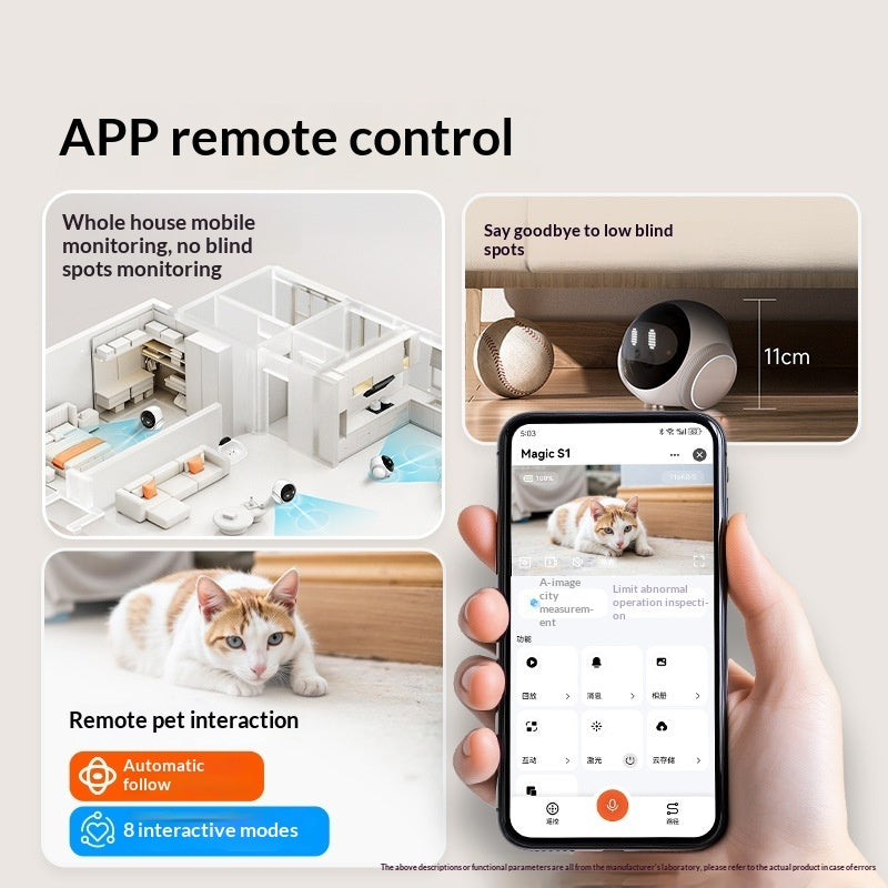 AI Mobile Pet Companion Robot - Interactive Play & 1080P Roving Camera