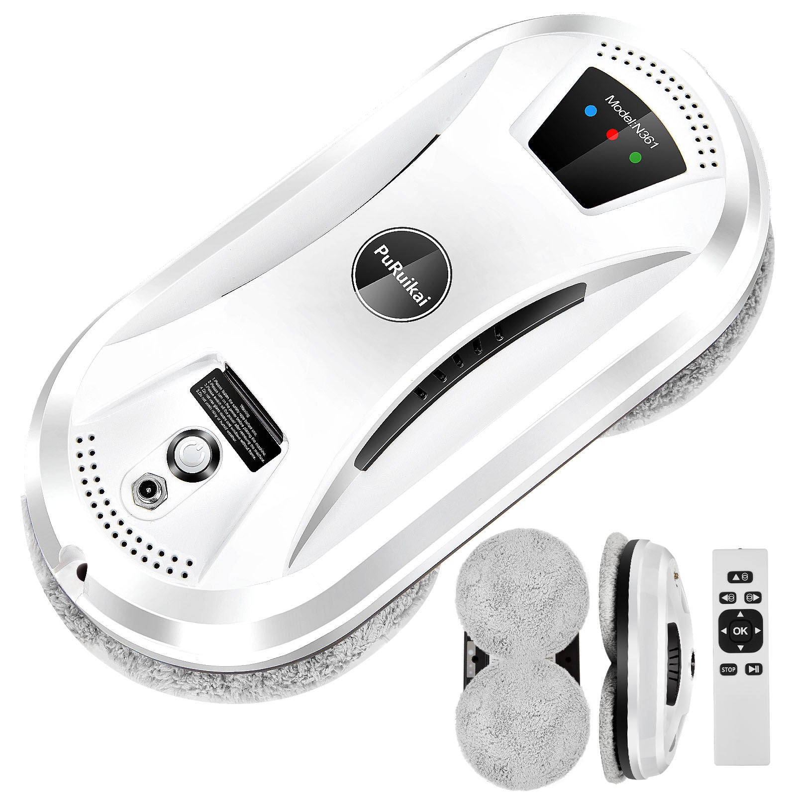 Automatic Window Cleaning Robot - Smart AI Route & Remote Control