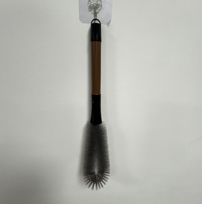 Multifunctional cup brush in 1-walnut color+ iron wire +pp hair piece