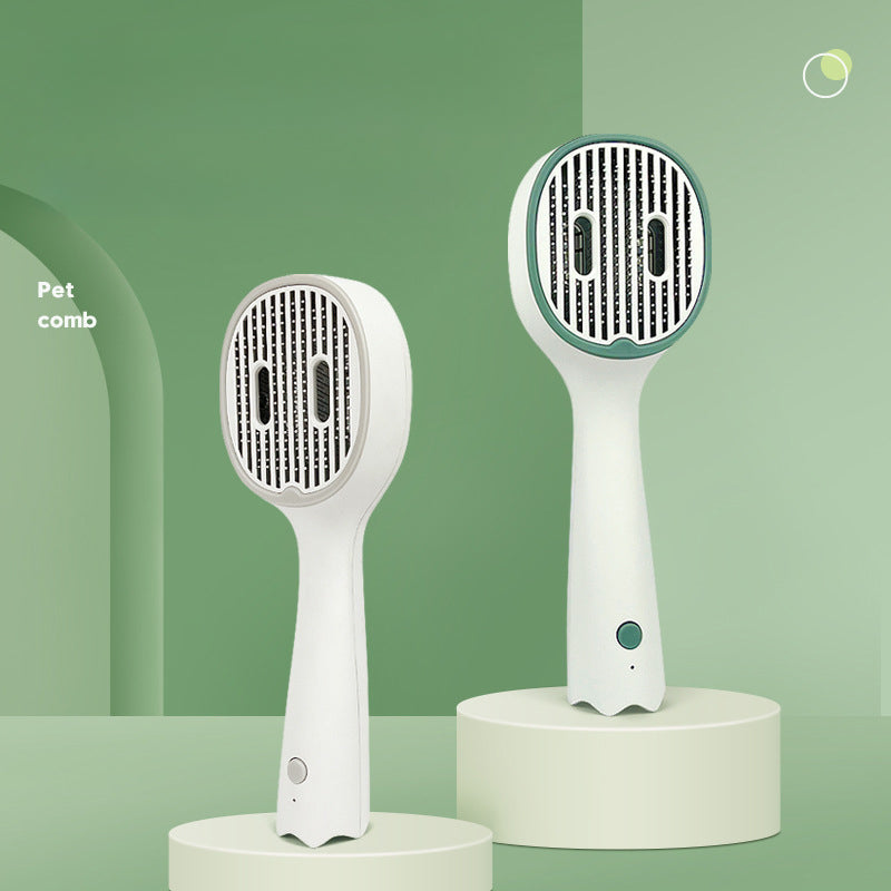 UVC Sterilization & Ion-Infused Pet Grooming Brush - Self-Cleaning Slicker Brush