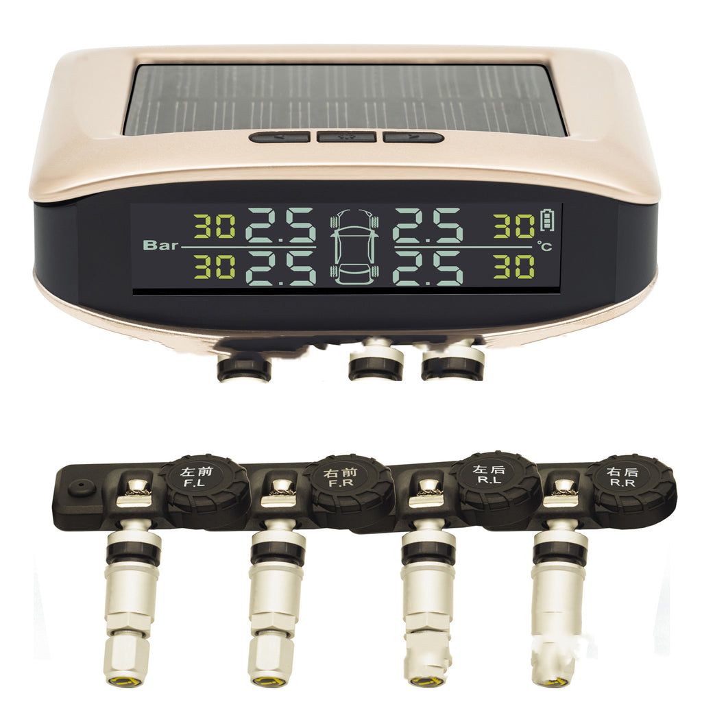 Tire Pressure Monitor Multifunctional Wireless Solar