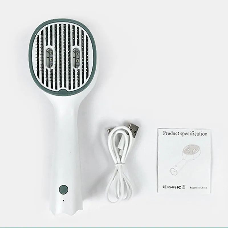 UVC Sterilization & Ion-Infused Pet Grooming Brush - Self-Cleaning Slicker Brush