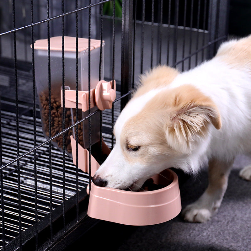 Minimalist Space-Saving Hanging Automatic Pet Feeder - Cage Mounted