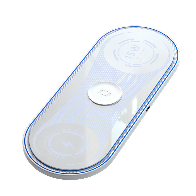 New Flat 3-in Wireless Charger 15W Ambient Light