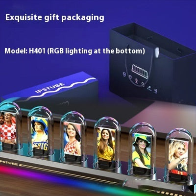 Retro RGB Nixie Tube Clock - IPS Digital Desktop Clock with APP Control