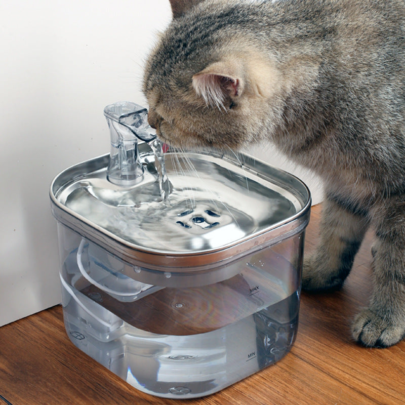 Stainless Steel Smart Pet Water Fountain - 3.2L Automatic Circulation Filter