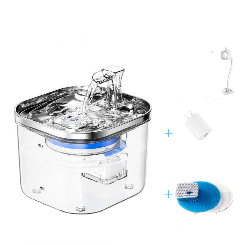 Stainless Steel Smart Pet Water Fountain - 3.2L Automatic Circulation Filter